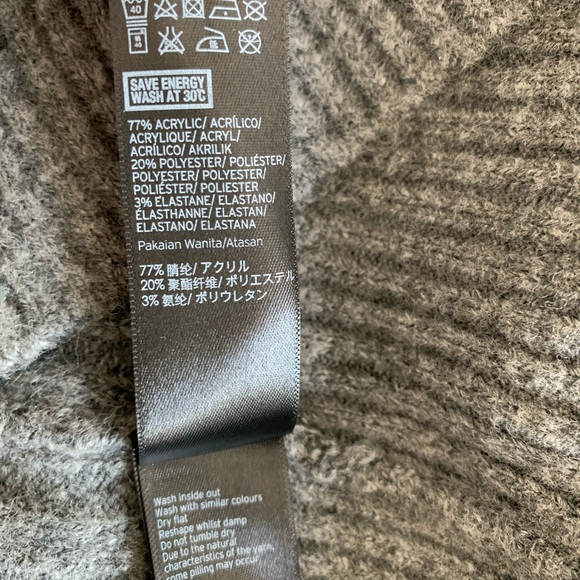 Topshop Gray Ribbed Crewneck Long Sleeve Sweater - Picture 5 of 8